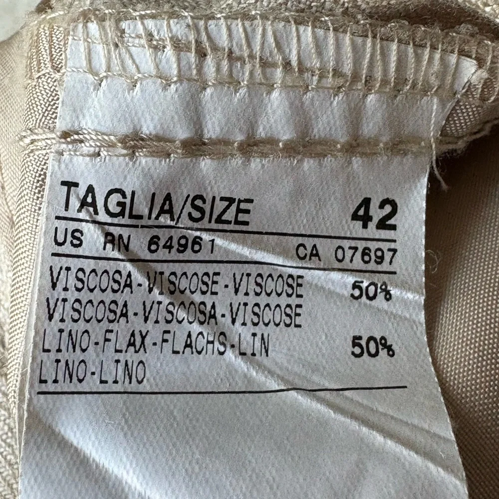 Vintage United Colors Of Benetton Cream Wide Leg Pants - Picture 12 of 12